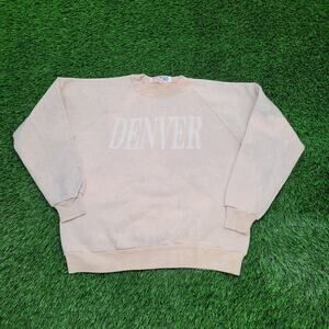 Vintage 80s Denver Sweatshirt Womens XL 22x24 Beige